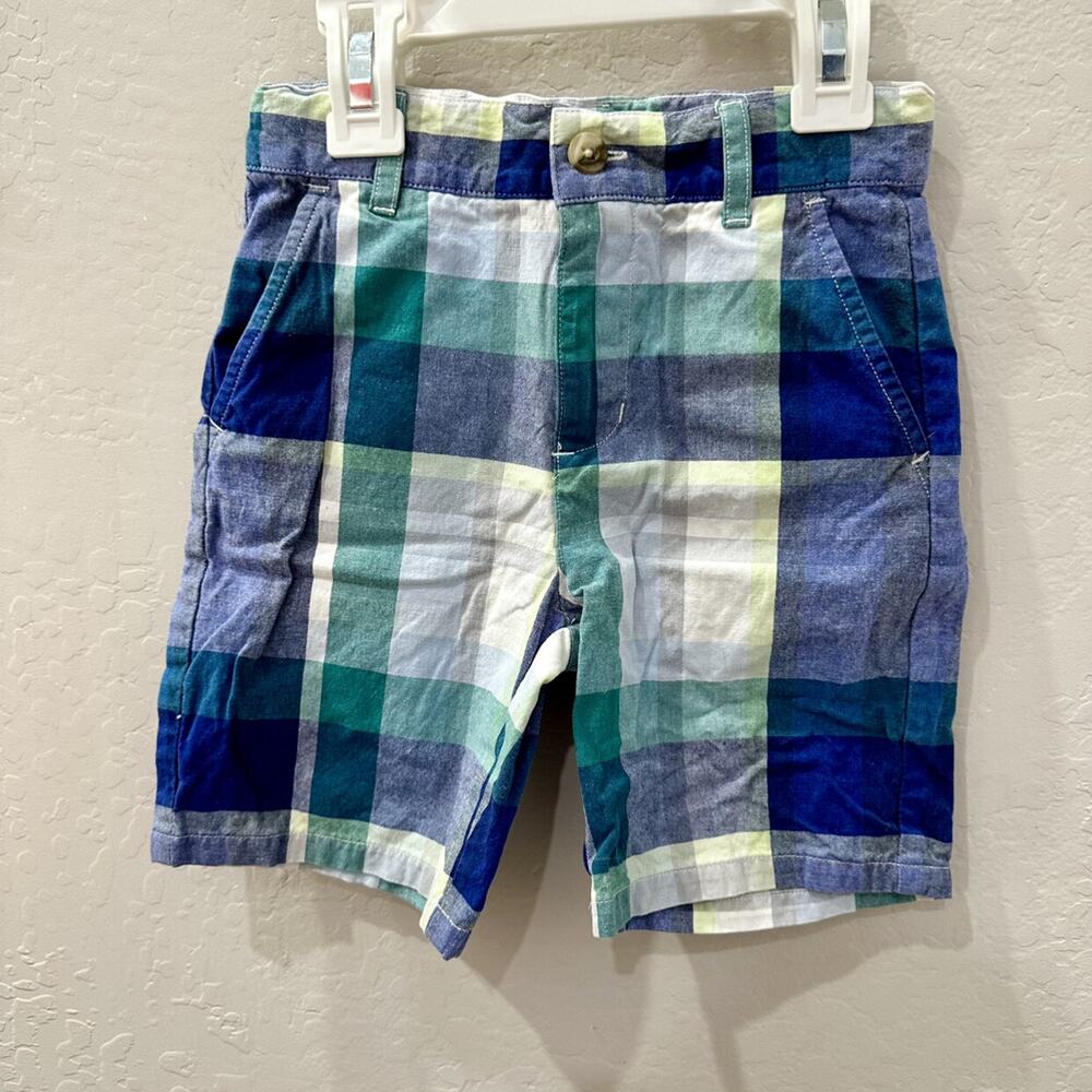 Janie and Jack Blue Plaid Shorts